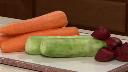 Carrot, Cucumber And Beetroot Juice